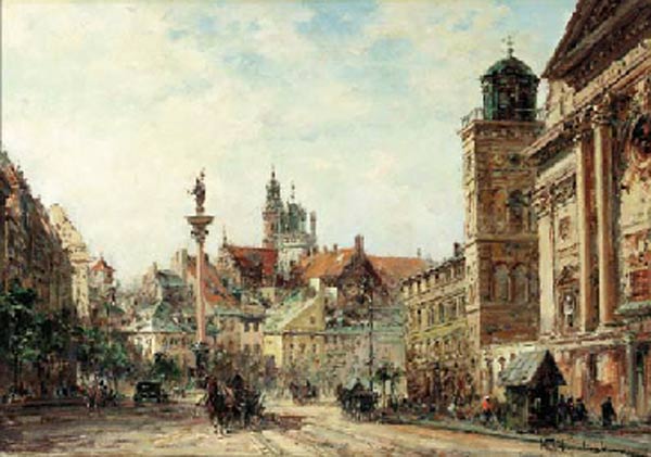 Der Schlossplatz in Warschau von Wladyslaw T. Chmielinsky
